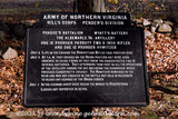 An original premium quality art print of Virginia Albemarle Artillery CSA Marker in Gettysburg National Military Cemetery for sale by Brandywine General Store