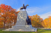 An original premium quality art print of Virginia Monument in Midst of Fall Color on Seminary Ridge in Gettysburg Military Park for sale by Brandywine General Store