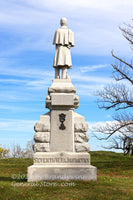 An original premium quality art print of West Virginia 7th Infantry Monument the back side on East Cemetery Hill in Gettysburg National Park for sale by Brandywine General Store