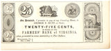 An obsolete twenty five cents currency issued by George F. Hupp in 1839 from Winchester VA for sale by Brandywine General Store in almost uncirculated condition