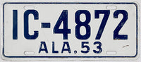 1953 Alabama Wheaties toy license plate used in cereal promotion