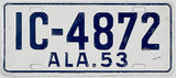 1953 Alabama Wheaties toy license plate used in cereal promotion