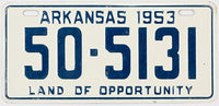 1953 Wheaties Arkansas license plate used as promotion in their cereal boxes