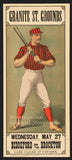 early baseball poster print advertising a game between Biddeford and Brockton