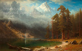 art print of Mount Corcoran a western landscape painted by Albert Bierstadt