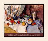 Poster of Still Life with Apples by French Impressionist artist Paul Cezanne