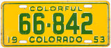1953 Wheaties toy license plate very good condition