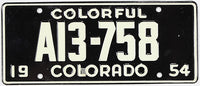 1954 Colorado Wheaties toy license plate excellent minus condition