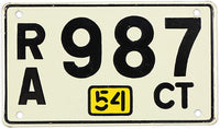 1954 Connecticut Wheaties toy license plate grading very good plus