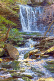art print of Elakala Falls showing rapids on Shay's Run Blackwater Falls park