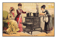 art print of Excelsior Cook Stove hot blast from an antique ad