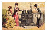 art print of Excelsior Cook Stove hot blast from an antique ad