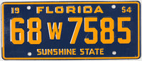 1954 Florida Wheaties toy license plate grading excellent minus