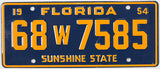 1954 Florida Wheaties toy license plate grading excellent minus