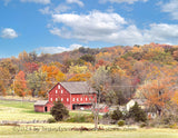 art print of Fry Farm with Fall Colors in Gettysburg National Military Park