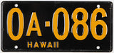 1953 Hawaii Wheaties toy license plate grading excellent minus