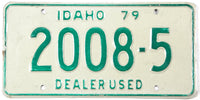 1979 Idaho dealer license plate grading very good plus