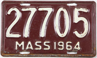 1964 Massachusetts motorcycle license plate grading very good