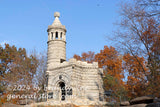 art print of NY 44th castle monument on Little Round Top in Gettysburg national park