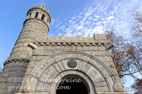 art print of top section of 44th NY infantry castle monument in Gettysburg national military park