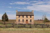 art print of Stone House with double rail fences Manassas Battlefield National Park