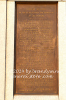 Pennsylvania Monument Gettysburg Address plaque in Gettysburg National Military Park