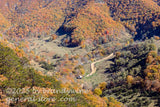 art print of pasture fields and fall mountains back side of Seneca Rocks