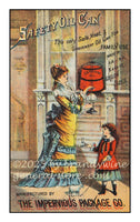 antique ad for safety oil can art print