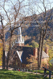 art print of back side of St. Peter's Church in Harpers Ferry WV