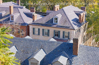 Top floors and roofs of some houses in Harpers Ferry art print
