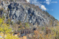 train tunnel and bridge at Harpers Ferry art print