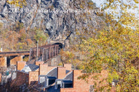 art print of Train tunnel and bridges at Harpers Ferry National Historic Park
