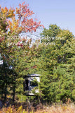 art print of upscale deer hunting shack in the Appalachian mountains