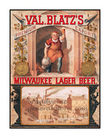 art print of antique ad for Val Blatz Milwaukee Lager Beer