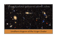 poster of the Southern region of the Virgo cluster in outer space