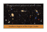 poster of the Southern region of the Virgo cluster in outer space