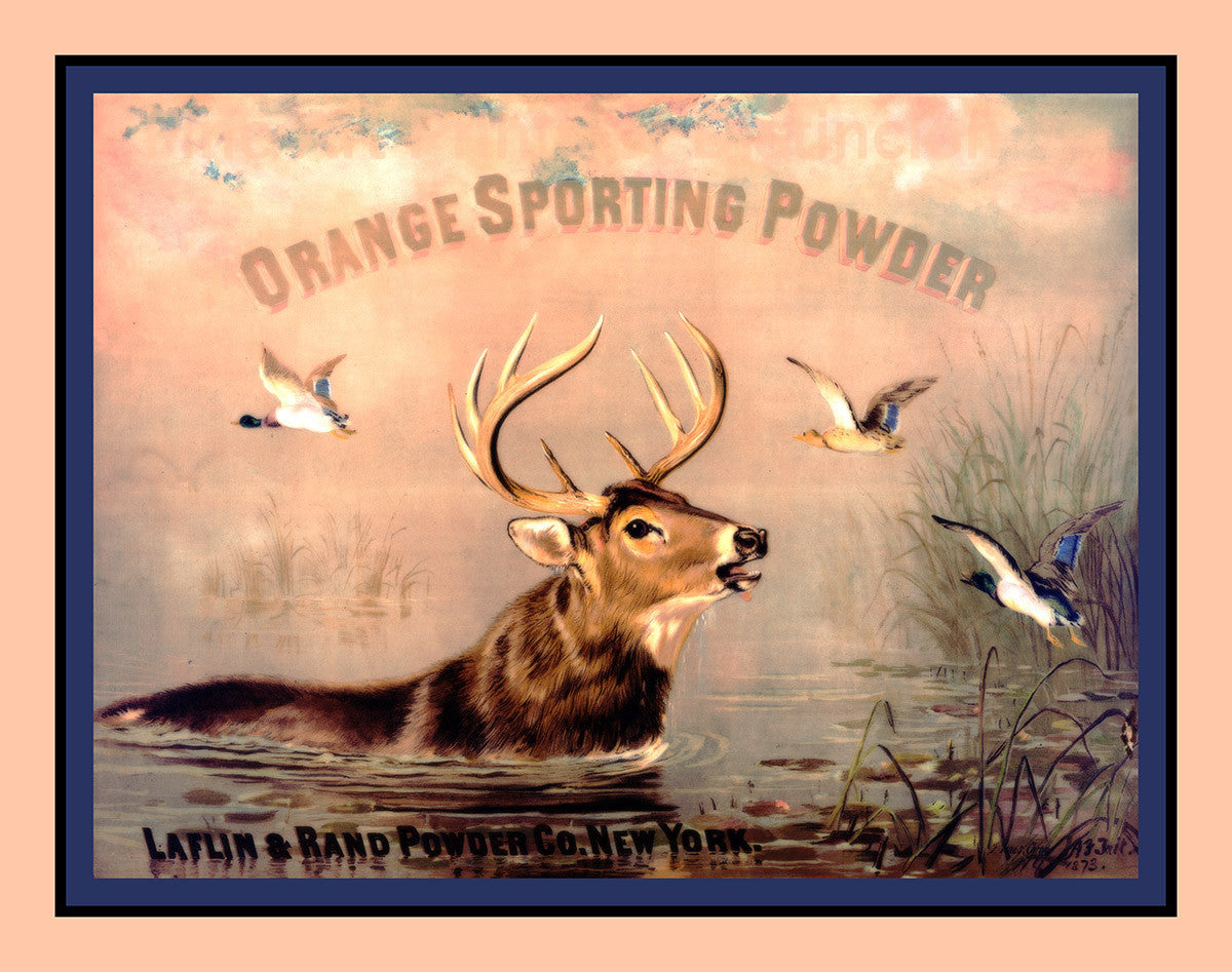 Orange Sporting Powder Advertising Print