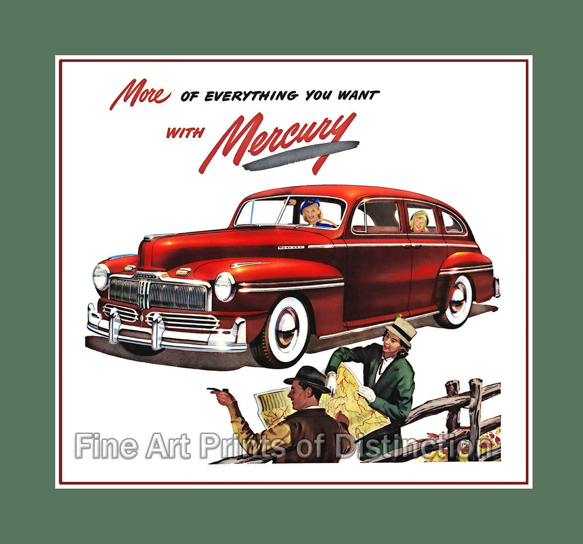 1947 Ford Mercury Eight Car Art Print