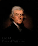 An archival premium Quality art Print of the 1800 Portrait of Thomas Jefferson by Rembrandt Peale for sale by Brandywine General Store