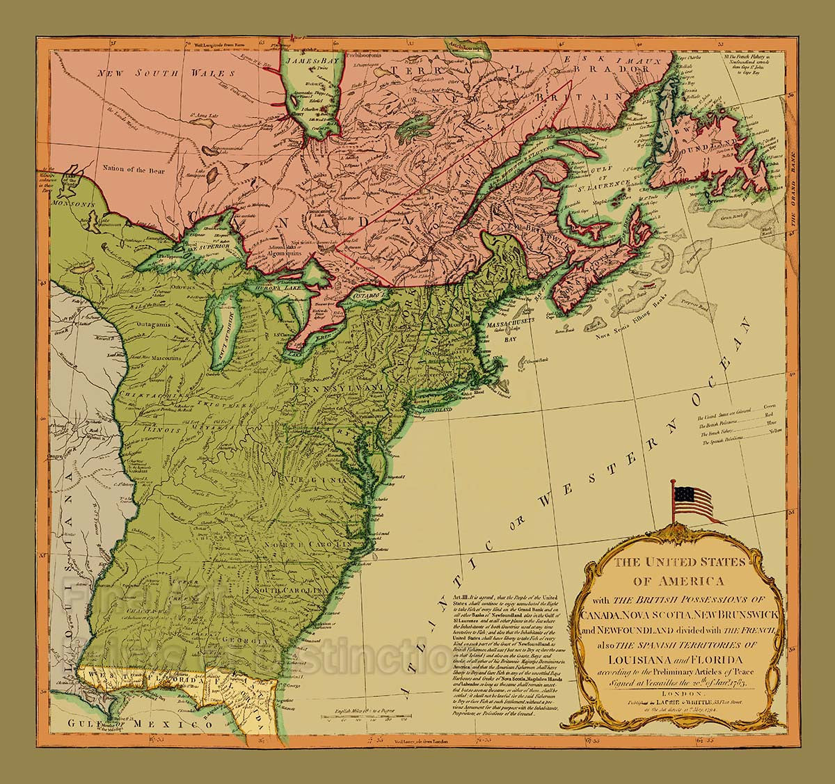1794 Map of the United States Art Print