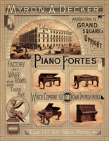 Myron A. Decker Piano Forte Advertising Print