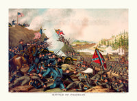 An archival premium quality art print of the Battle of Franklin Tennessee originally published by Kurtz and Allison in 1891 for sale by Brandywine General Store