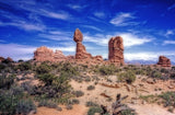 Balanced Rock located in Arches National Park in Moab, Utah Art Print