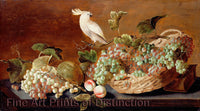 An archival premium Quality Art Print of a Still Life with Parrot attributed to Roelof Koets for sale by Brandywine General Store
