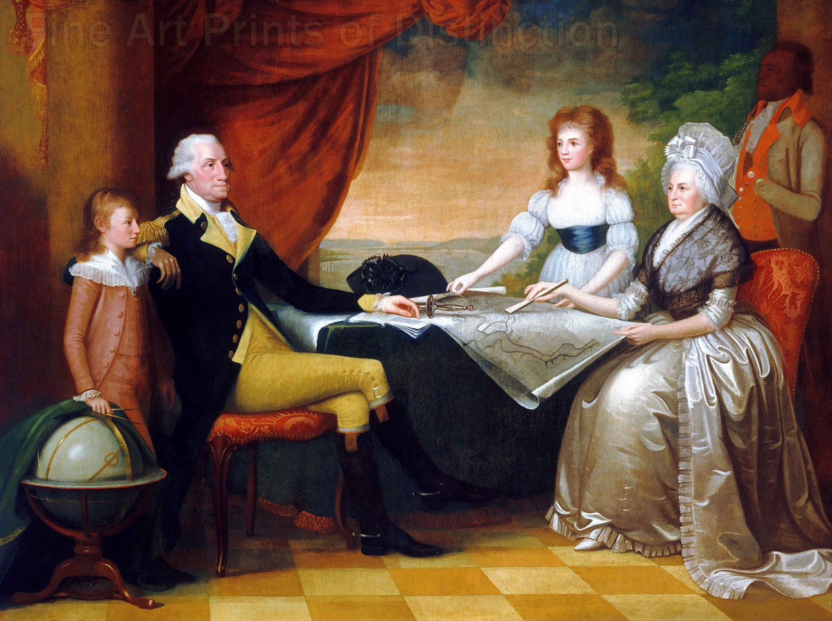 An archival premium Quality art Print of the famous Washington Family Portrait painted by Edward Savage in 1798 at Mount Vernon for sale by Brandywine General Store