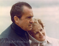 An archival premium Quality art Print of President Richard and Mrs Pat Nixon on the Beach at San Clemente for sale by Brandywine General Store
