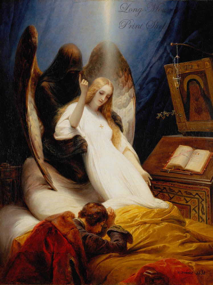 An archival premium Quality art Print of The Angel of Death by Horace Vernet for sale by Brandywine General Store