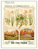 An archival premium quality art print made from an old vintage Farm Advertising Poster from the year 1904 titled On The Farm for sale by Brandywine General Store