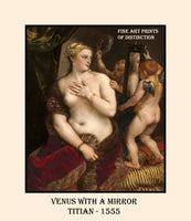 An archival premium Quality Poster of Venus with a Mirror by Titian for sale by Brandywine General Store.