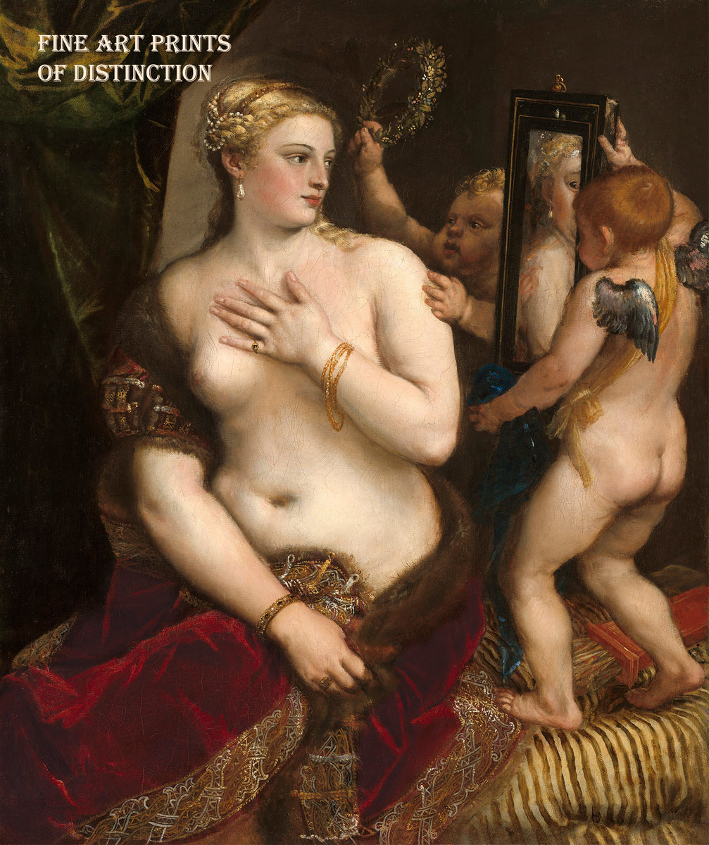 An archival premium Quality art Print of Venus with a Mirror by Titian for sale by Brandywine General Store